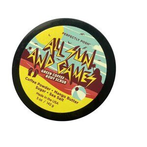 Perfectly Posh All Sun And Games Green Coffee Body Scrub 5 Oz * New *